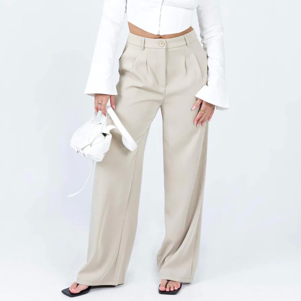 NWOT Princess Polly Wide Leg Archer Pants Taupe Size 8